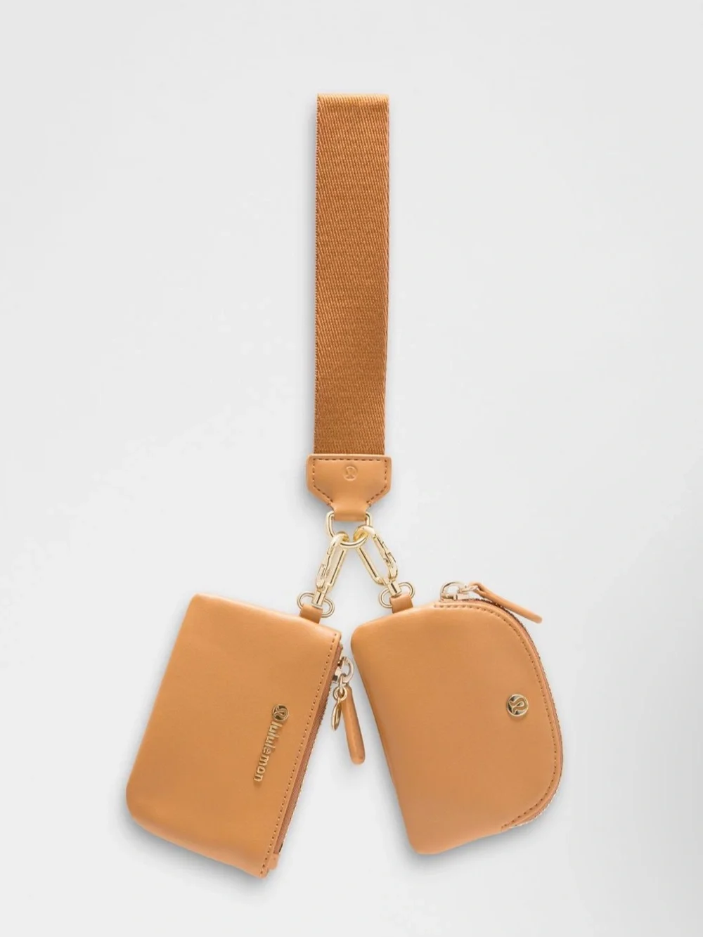 Lululemon Canvas Crossbody with Matching Cactus Leather Dual Pouch